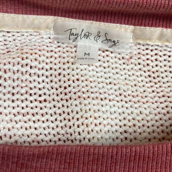 Taylor & Sage Plaid Knit Dolman Style Sweater Sz M - Picture 13 of 14